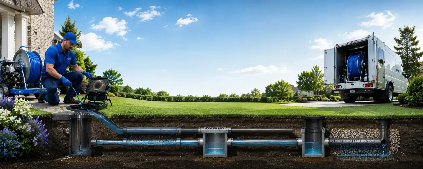 Outdoor drain cleaning information for Flagtown, NJ